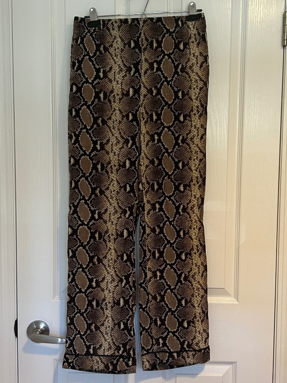 The Kooples Silk Python Pants, Sz 1 fits 25/26in